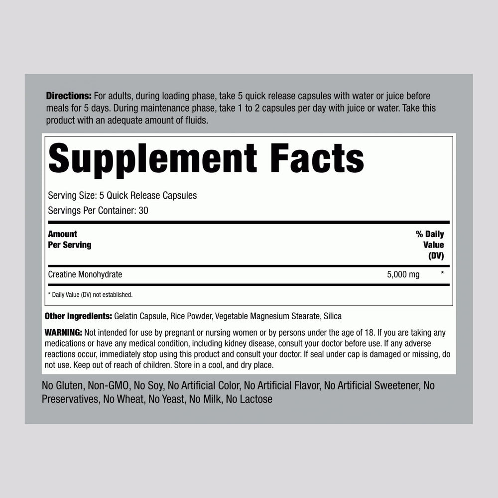 Side view of bottle showing 150 count label