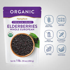 Laboratory tested organic elderberries label