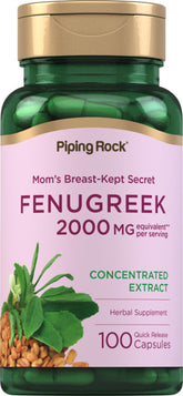 Piping Rock Fenugreek capsules bottle front view