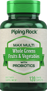 Front view of Piping Rock Fruits and Veggies Supplement bottle