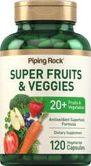 Piping Rock Fruits and Veggies Supplement bottle label