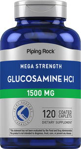 Piping Rock Glucosamine HCL 1500mg bottle with 120 coated caplets