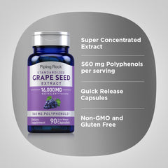 Grape seed extract bottle label