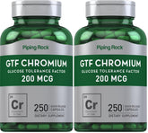 Piping Rock GTF Chromium 200 mcg bottle front view
