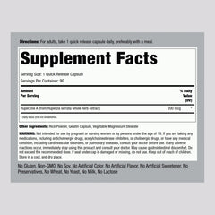 Piping Rock Huperzine A capsules close-up highlighting quick-release pills for fast intake.