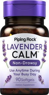 Piping Rock Lavender Calm Pills bottle with 90 softgels