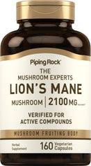 Piping Rock Lion's Mane supplement bottle with capsules