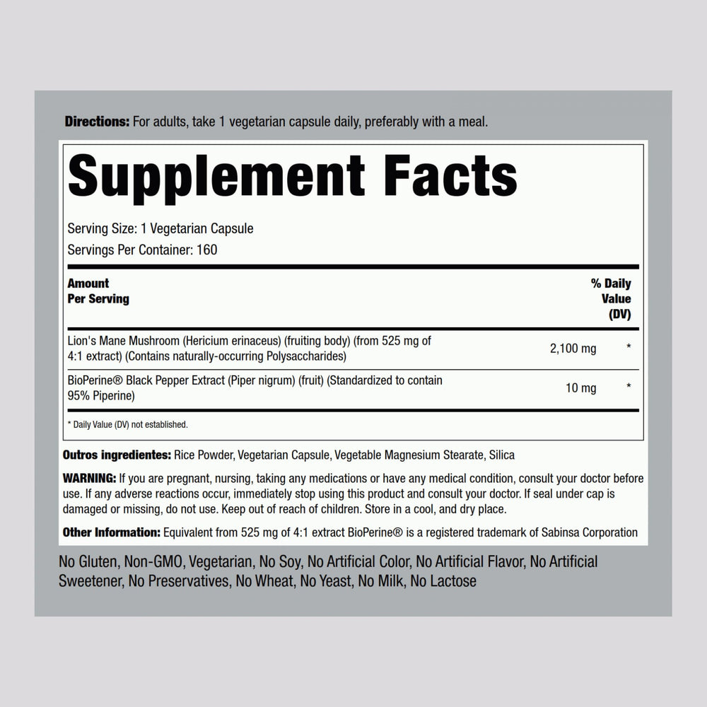 Close-up of Lion's Mane mushroom extract capsules
