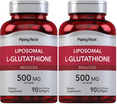 Piping Rock Liposomal Glutathione 500mg bottle front view