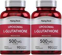 Piping Rock Liposomal Glutathione 500mg bottle front view