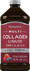 Piping Rock Liquid Collagen bottle 16 fl oz fruit flavor