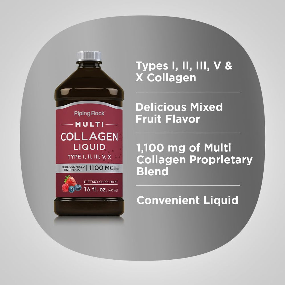 Label showing ingredients and vitamin C on Piping Rock collagen