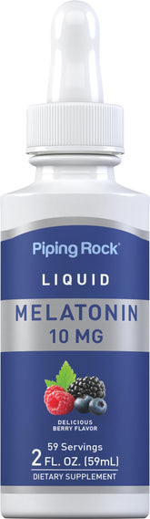 Piping Rock Liquid Melatonin Berry Flavor bottle