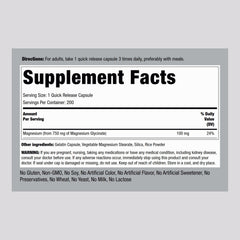 Close-up of quick-release magnesium glycinate capsules