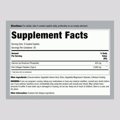 Wild caught marine collagen type 1 peptide capsules