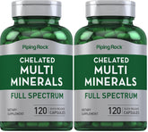 Piping Rock Mega Multi Mineral Chelated Supplement bottle – front view (Pack of 2)