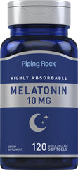 Piping Rock Melatonin 10mg 120 softgel bottle