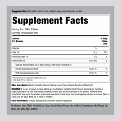 Close-up of mini Omega-3 softgels from Piping Rock