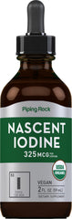 Piping Rock Nascent Iodine Drops Organic bottle front view