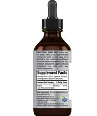 Piping Rock Nascent Iodine Drops Organic bottle back label