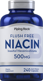 Piping Rock Niacin 500mg capsules bottle – hero image