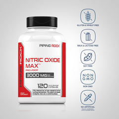 Piping Rock label shows L-arginine and L-citrulline blend.