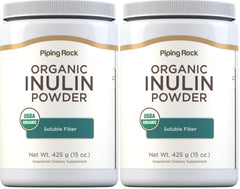 Piping Rock Organic Inulin Powder 15 oz two-pack main product image