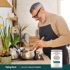 Artichoke-derived prebiotic inulin powder ingredient illustration
