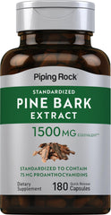 Piping Rock Pine Bark Extract Capsules bottle with 1500mg potency label