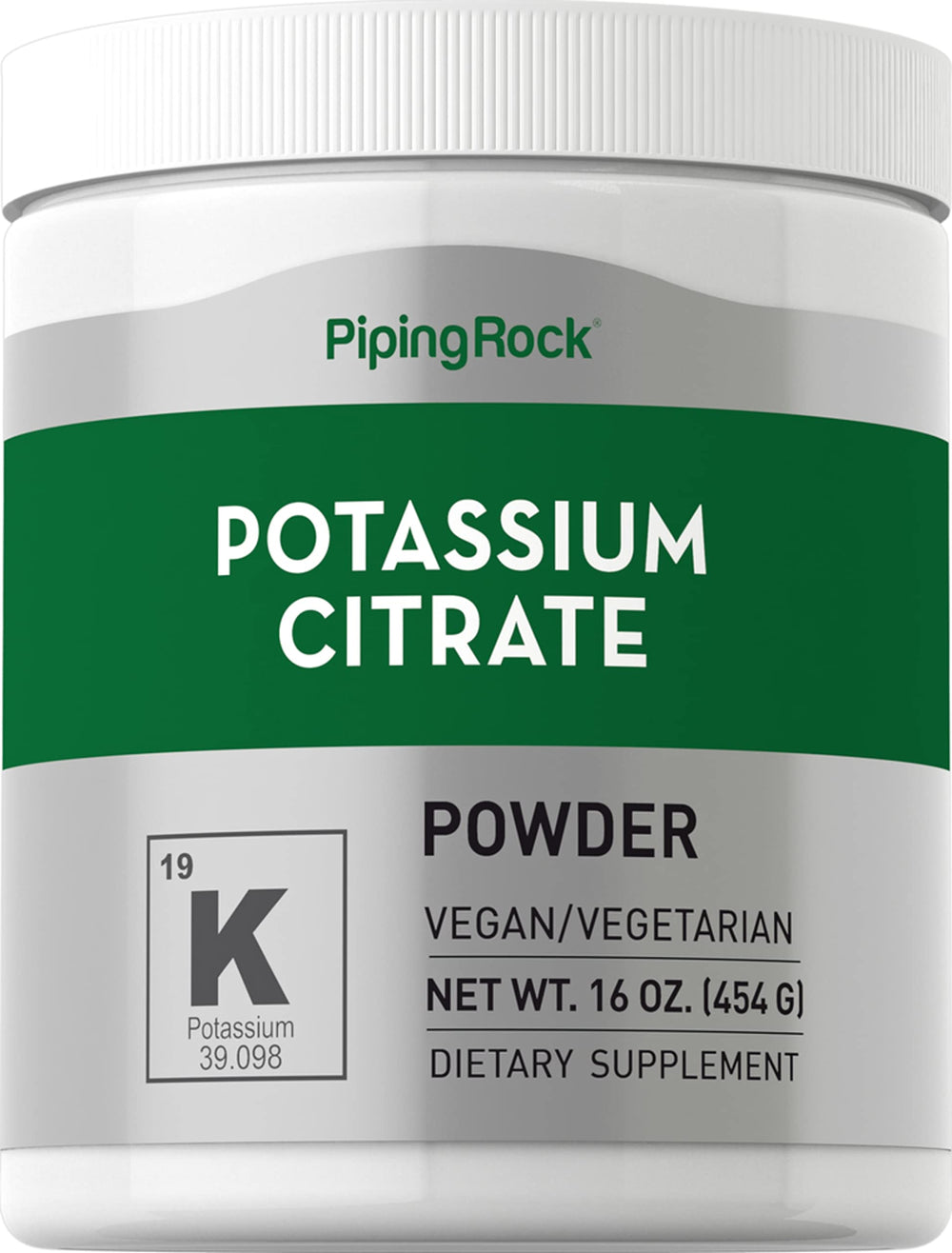Piping Rock Potassium Citrate Powder 1lb front label