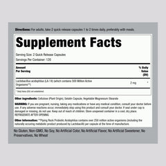 Product label highlighting 250 Million CFU per capsule