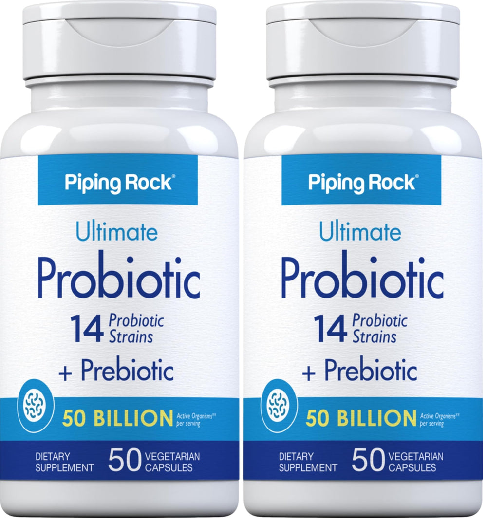 Front view of Piping Rock Probiotic for Men and Women Pack of 2