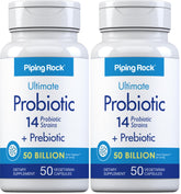 Front view of Piping Rock Probiotic for Men and Women Pack of 2