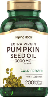 Bottle label: Piping Rock Pumpkin Seed Oil Softgel Capsules