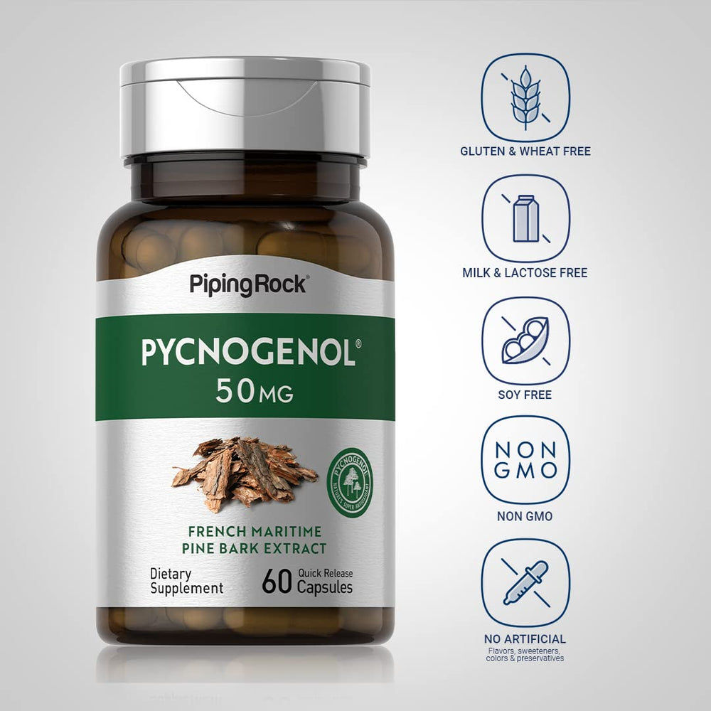 Piping Rock Pycnogenol bottle with label