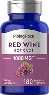 Piping Rock Red Wine Extract Capsules bottle label