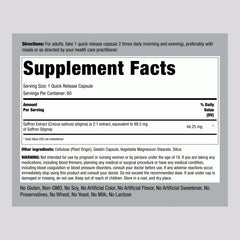 Close-up of saffron extract capsule