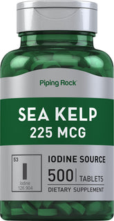 Piping Rock Sea Kelp supplements bottle front view