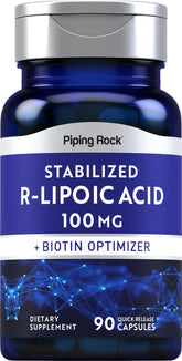 Piping Rock Stabilized R-Lipoic Acid 100mg bottle front view