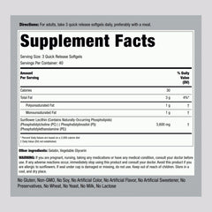 Sunflower lecithin softgel capsules close-up