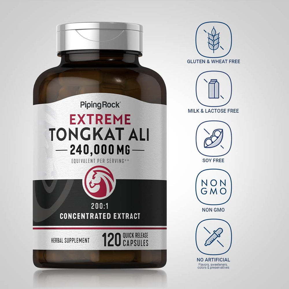 Tongkat Ali non-GMO gluten free label