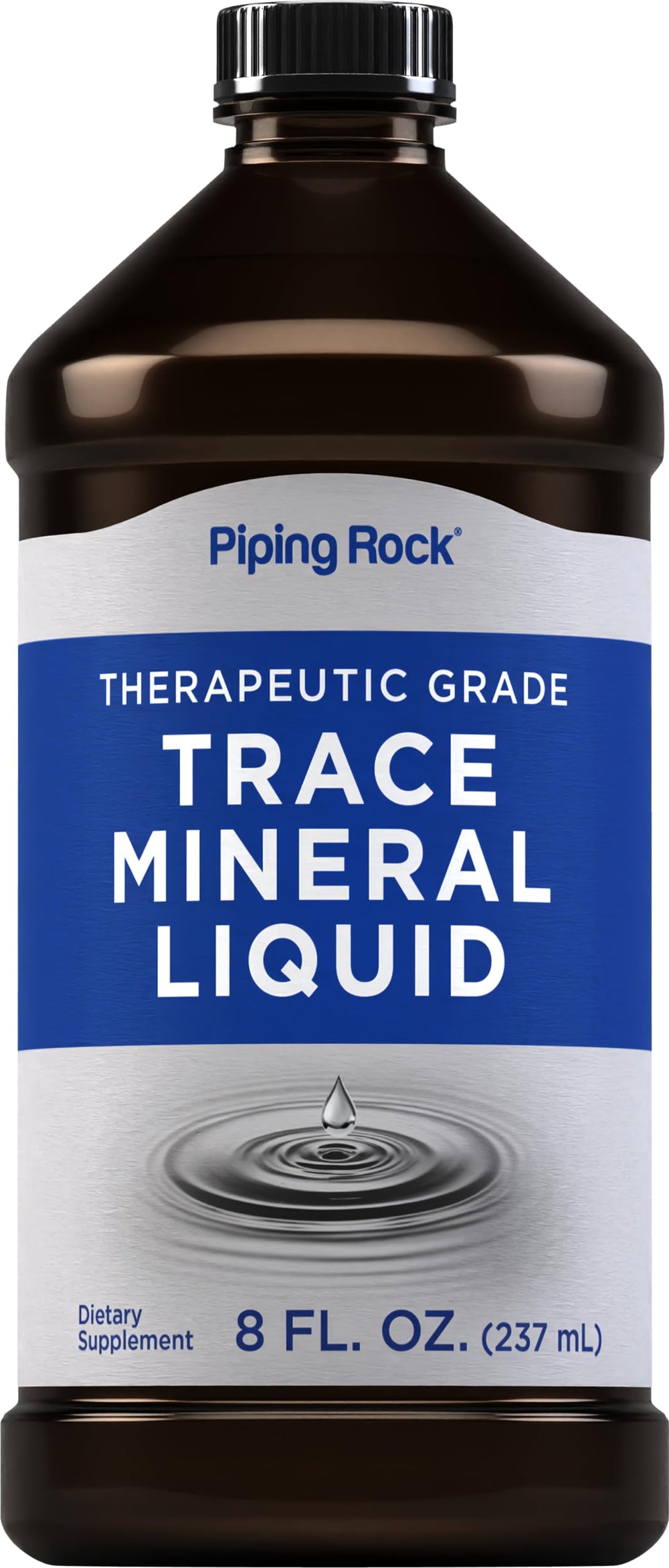 Piping Rock Trace Mineral Liquid bottle label close-up