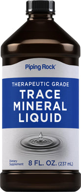 Piping Rock Trace Mineral Liquid bottle label close-up