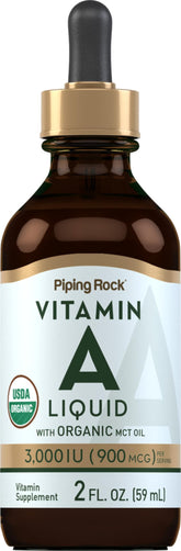 Piping Rock Vitamin A Liquid bottle – front view