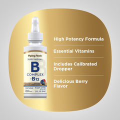 Label showing Vegetarian, Non-GMO, Gluten Free on Vitamin B Complex bottle