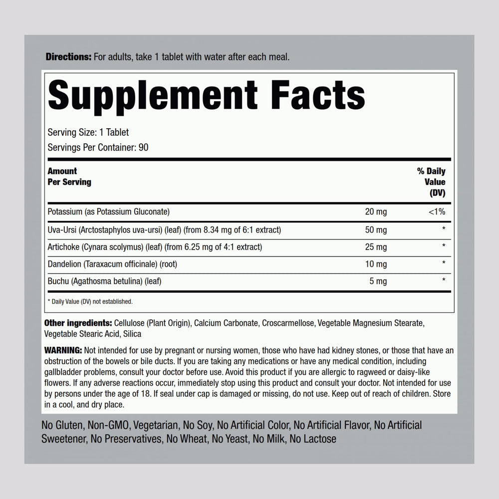 Piping Rock Water Pill bottle side view