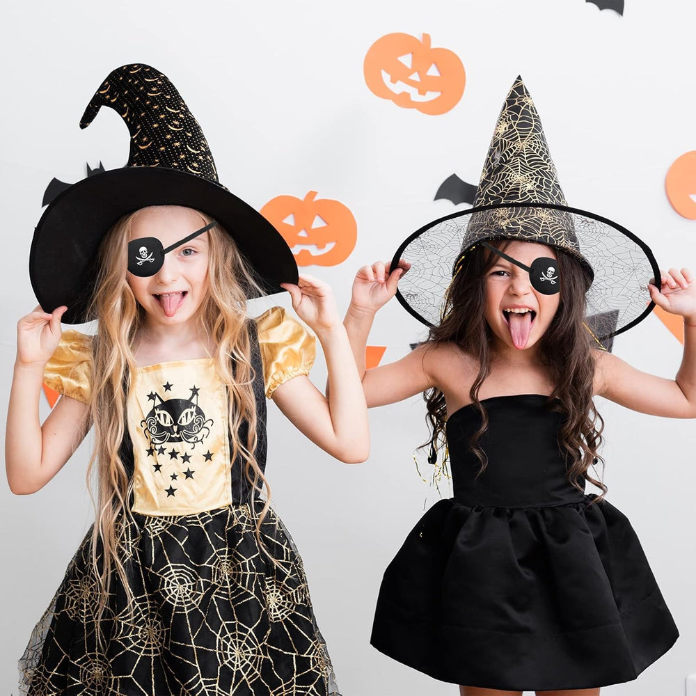 Reusable and washable pirate eye patches in 4 pack