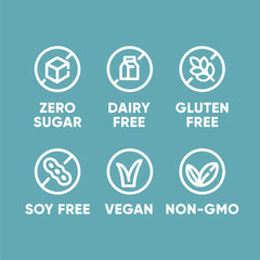 Pirq plant-protein blend highlights pea, brown rice, and chia ingredients.