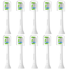 Pisonicleara 10-pack replacement toothbrush heads for Philips Sonicare compatibility