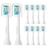 Pisonicleara 10-pack replacement toothbrush heads - front view